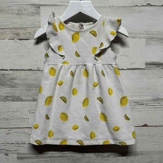 Girls Size 18/24m Zara Lemon Dress - Good Used Condition