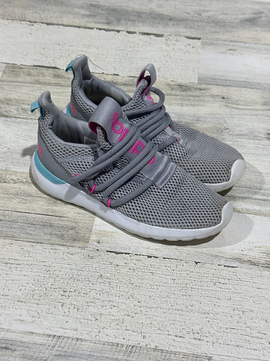 Adidas Grey Athletic Shoes - Girls Size 2.5 (Youth) - Good Used Condition