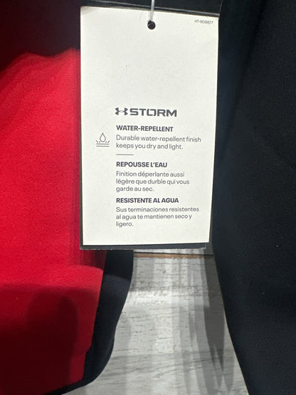 Under Armour Storm Water Repellant Jacket Boys Size 5 Red Black NWT