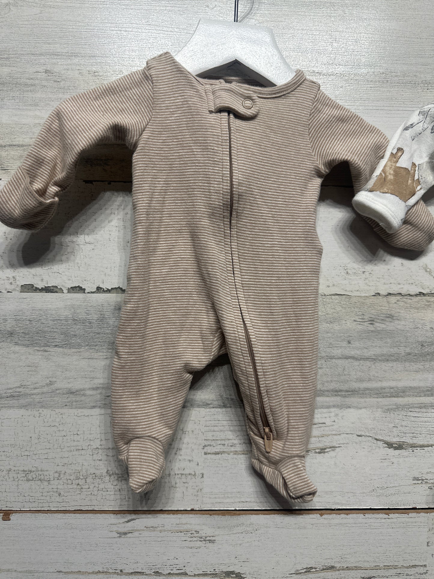 Size Preemie Carter's Child of Mine Cotton Footed Sleeper Lot (2 pieces) - Very Good Used Condition