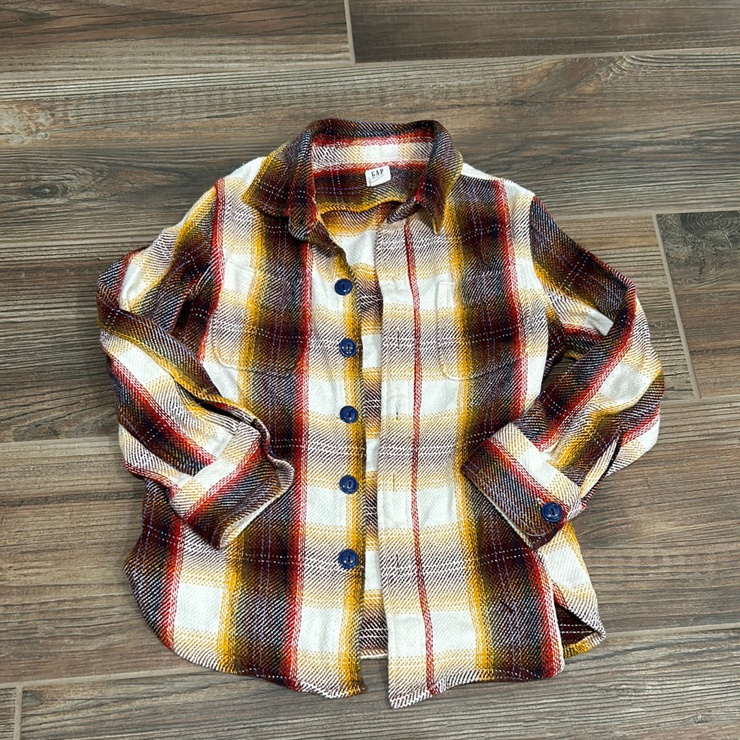 Boys Size Small (fits like 7/8) Gap Plaid Button Up -  Good Used Condition