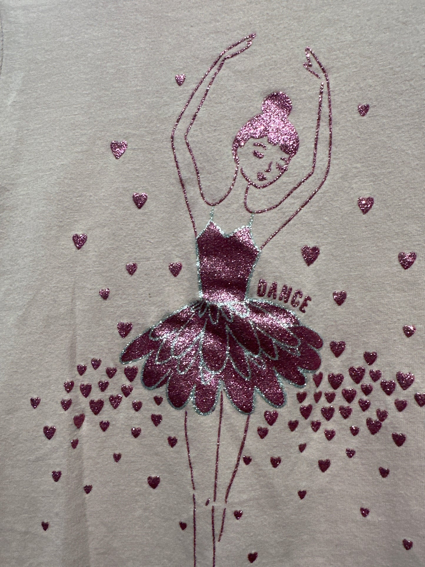 Girls Size 4 Carters Ballerina Sparkle T-Shirt - Good Used Condition