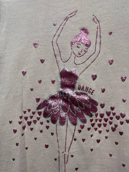 Girls Size 4 Carters Ballerina Sparkle T-Shirt - Good Used Condition