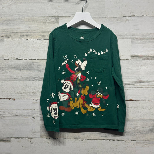Size Youth Medium Disney Holiday Character Long Sleeve Pocket Tee - Very Good Used Condition