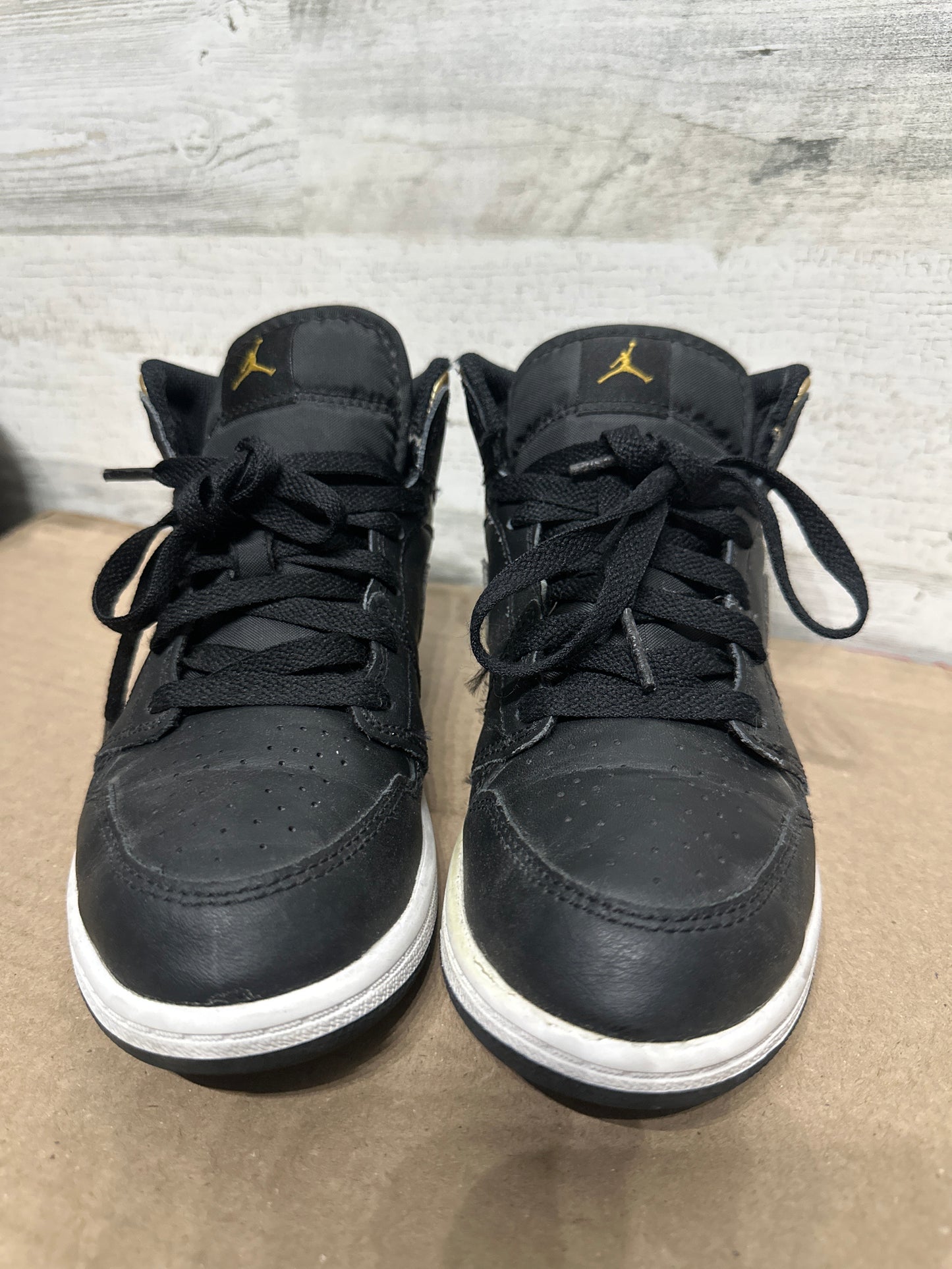 Size 2 (Youth) Nike Air Jordan 1 Mid Shoes - Very Good Used Condition