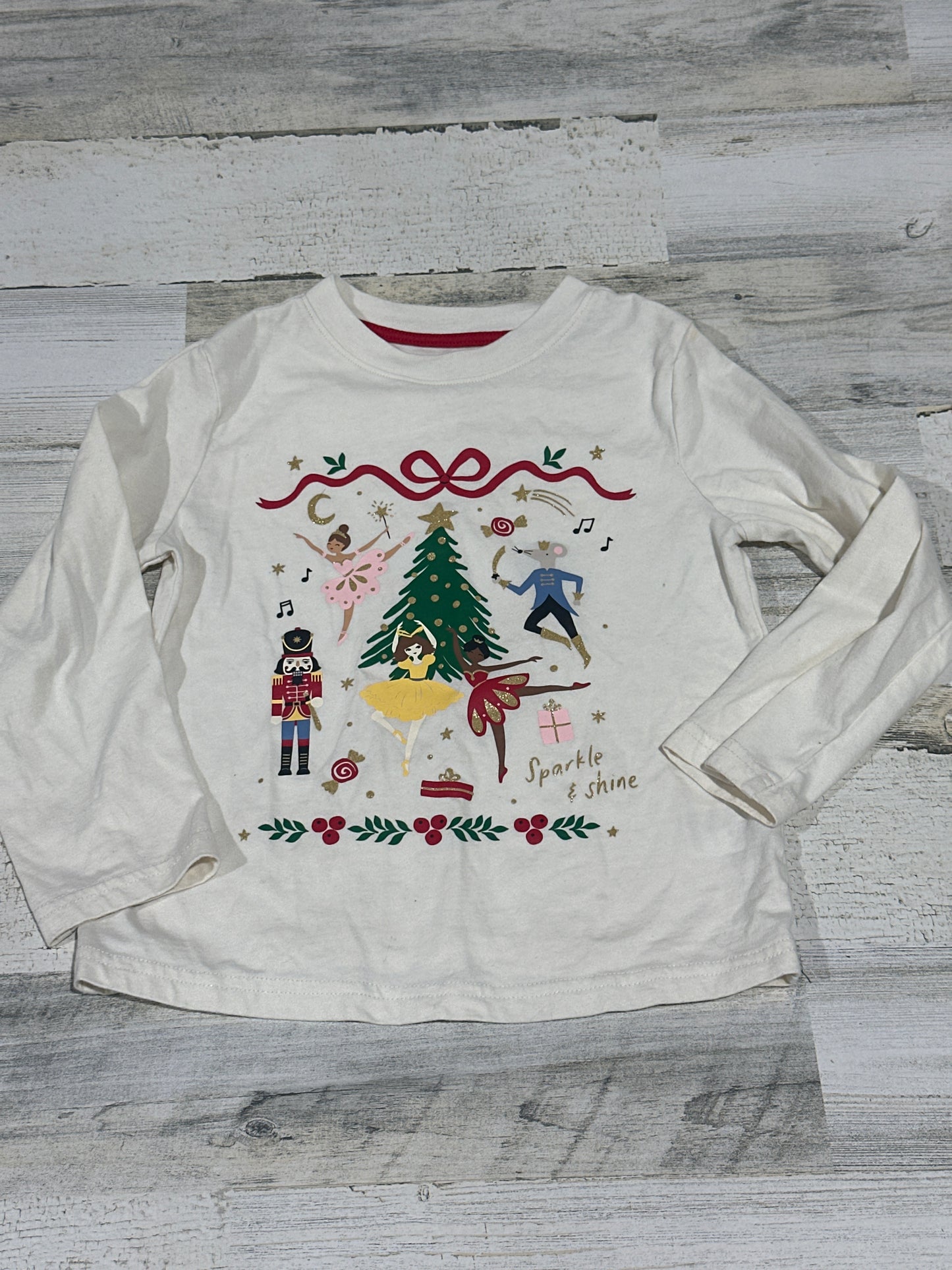 Nutcracker Holiday Time Shirt - Girls Size 5t - Good Used Condition