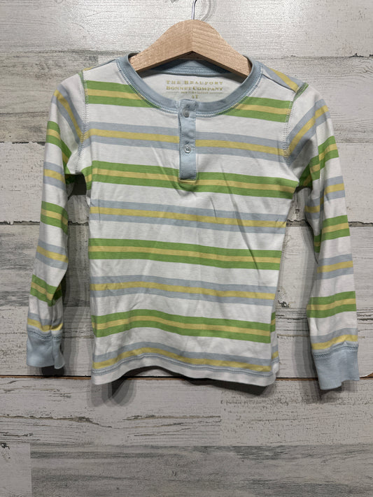 Boys Size 4t TBBC Pima Cotton Striped Pajama Top - Good Used Condition