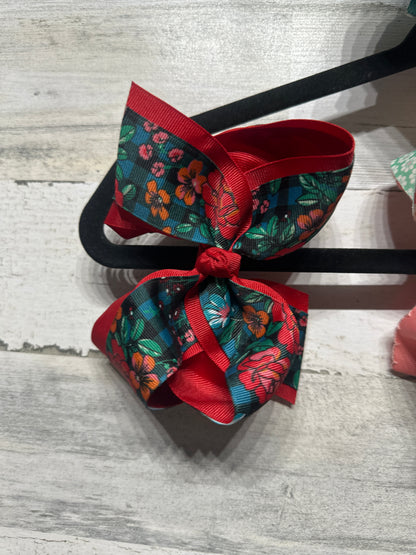 Lot of 4 Large Layered Hair Bows - Good Used Condition