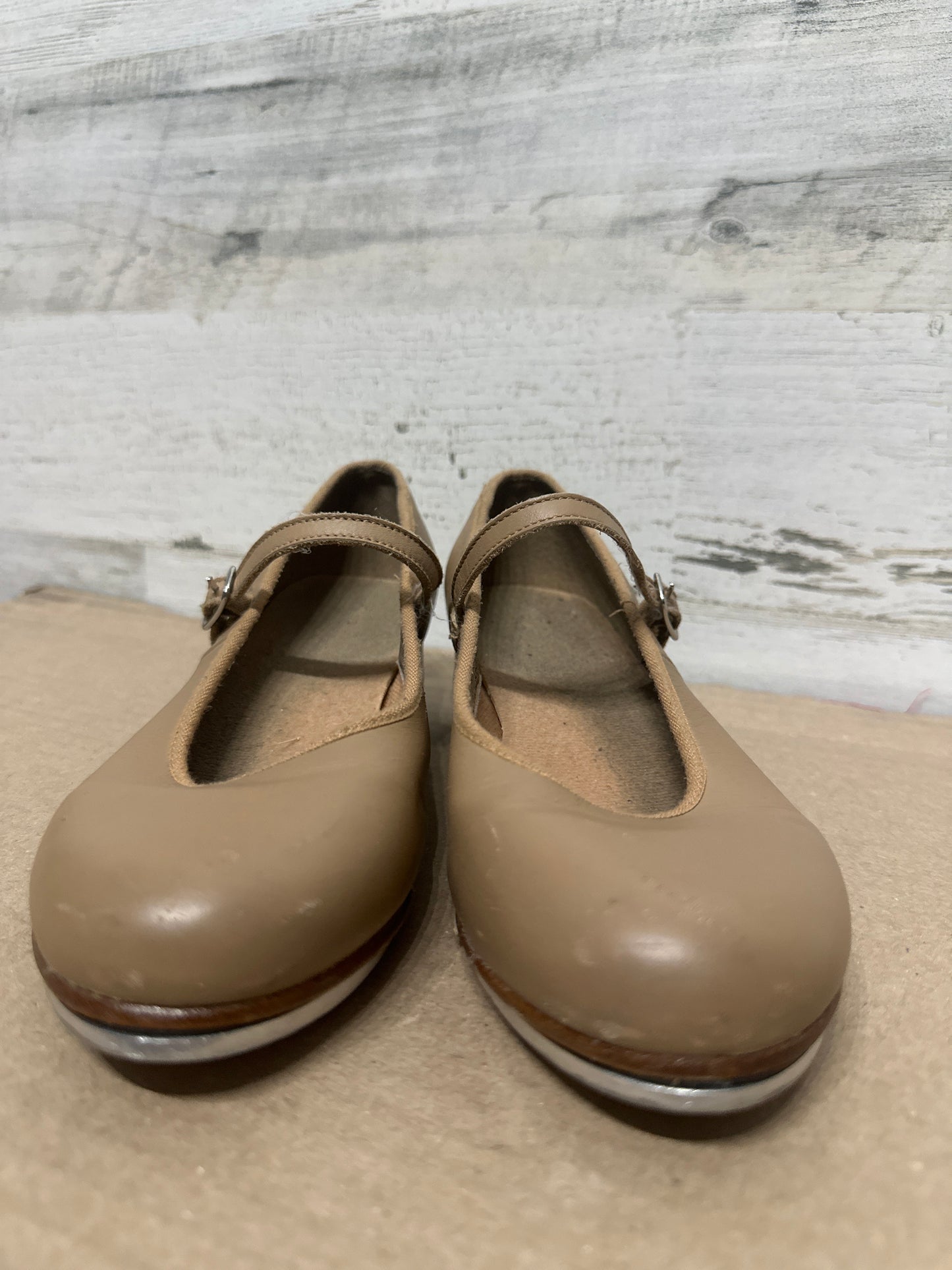 Size 1.5 (Youth) Bloch Tan Techno Tap Shoes - Good Used Condition*