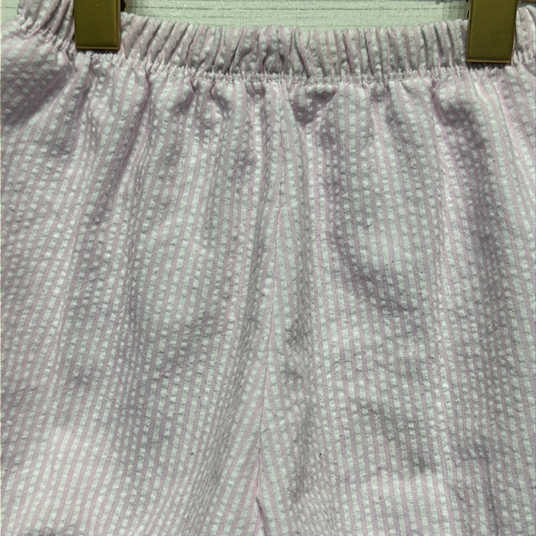 Girls Size 3t Pink Seersucker Ruffle Shorts - Play Condition