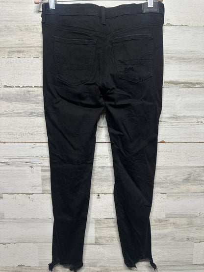 American Eagle Women’s 8 Short Distressed Black Jeggings VGUC