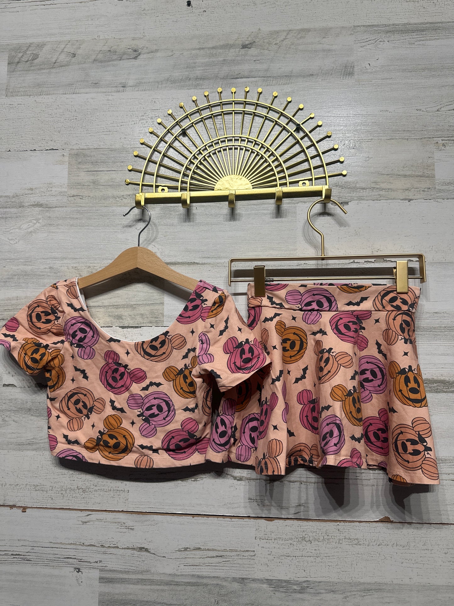 Happy Harlow - Handmade Disney Mickey Halloween Outfit Set - Girls Size 8 - Very Good Used Condition