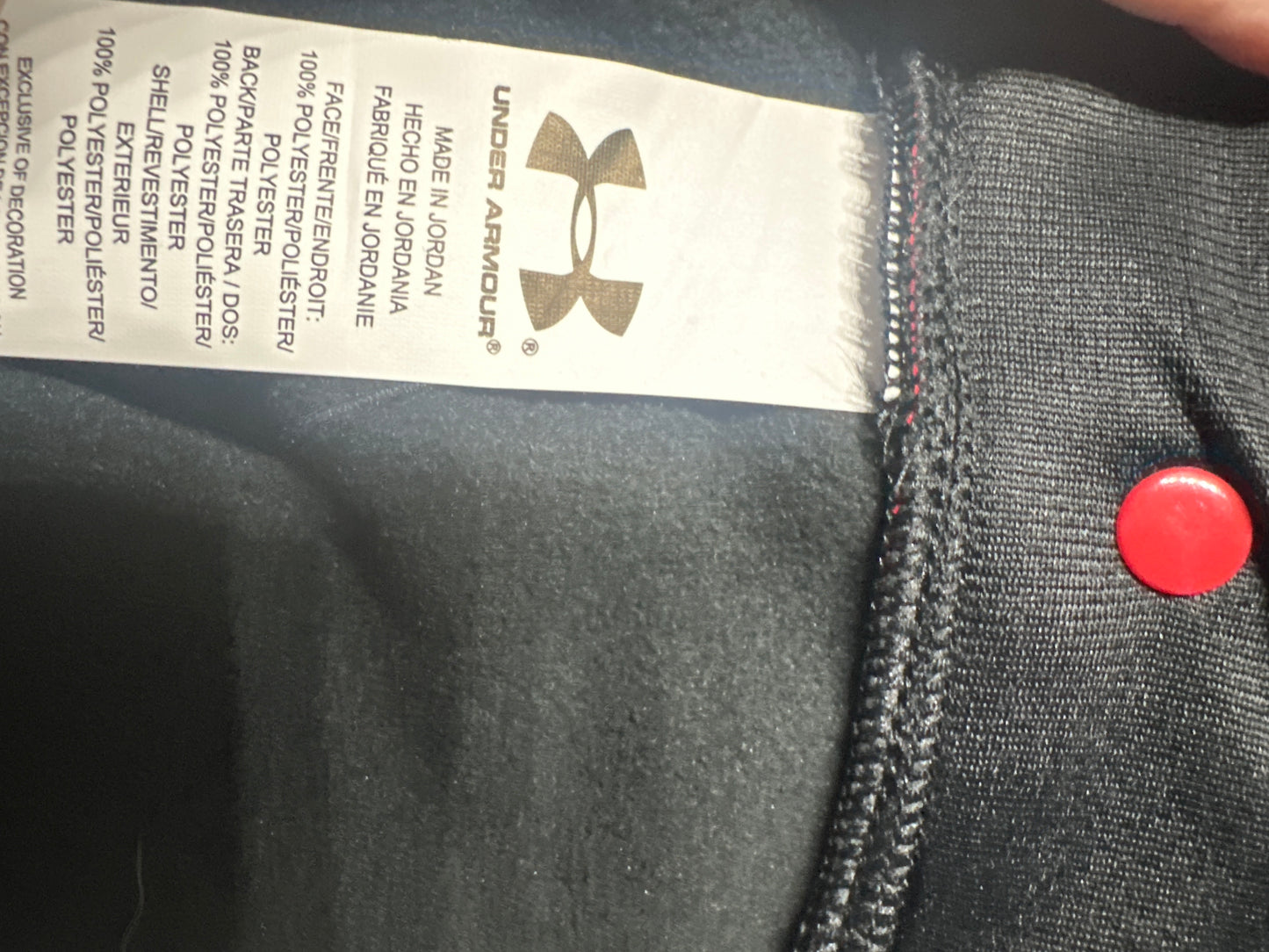 Under Armour Storm Water Repellant Jacket Boys Size 5 Red Black NWT