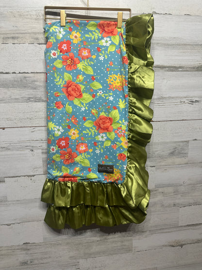 Matilda Jane Floral Ruffle Blanket - Very Good Used Condition