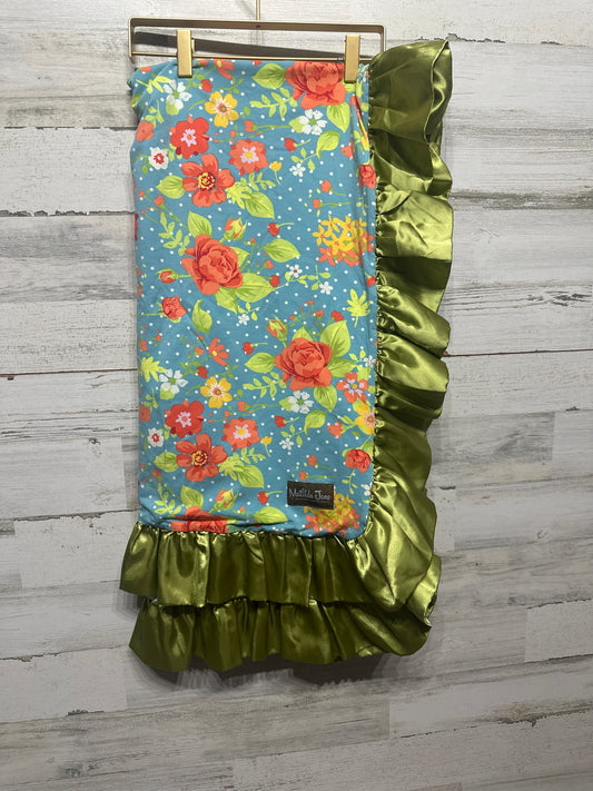 Matilda Jane Floral Ruffle Blanket - Very Good Used Condition