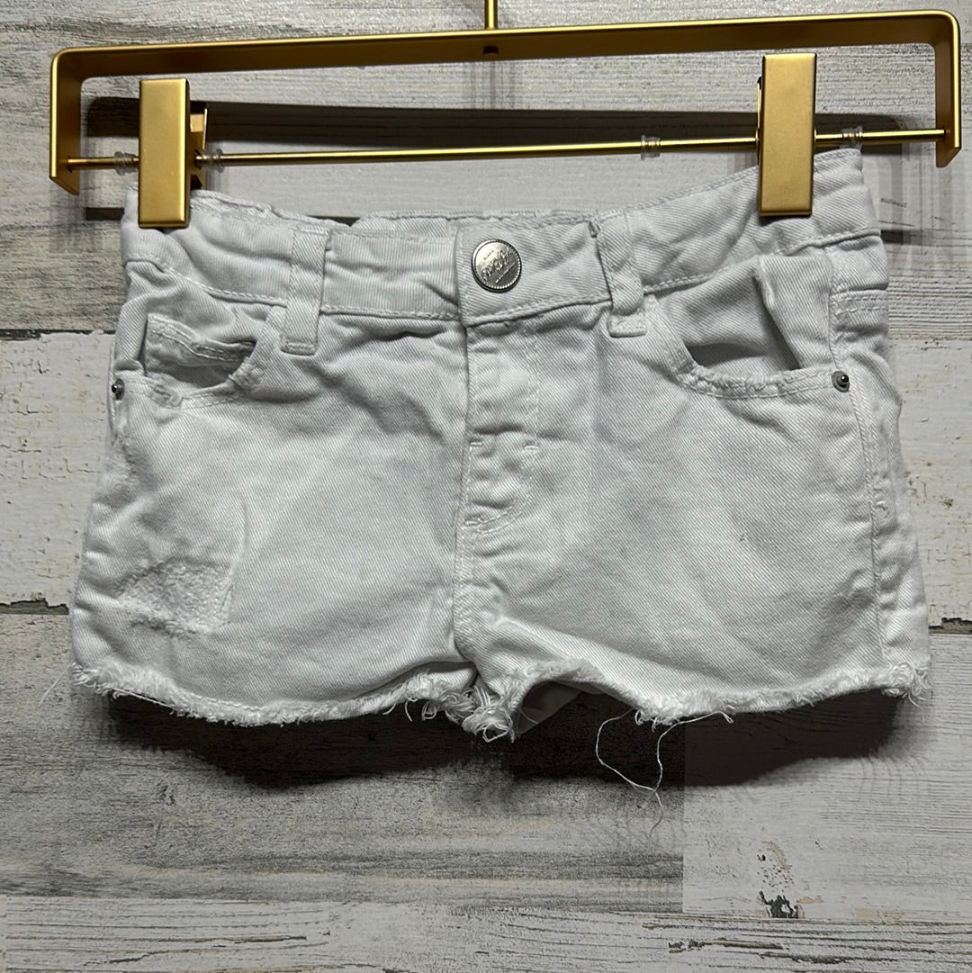 Girls Size 18-24m Zara White Distressed Denim Shorts - Play Condition