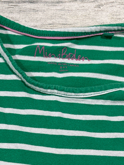 Mini Boden Striped Applique Tee - Girls Size 8-9 Years - Good Used Condition*