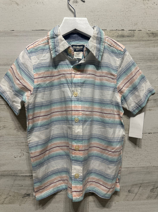 Boys Size 5t Osh Kosh Striped Button Up Shirt - New With Tags