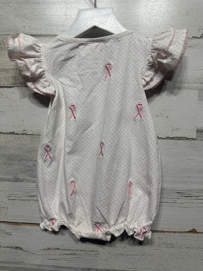 Girls Preowned Size 18m BK Embroidered Breast Cancer Awareness Bubble - Very Good Used Condition