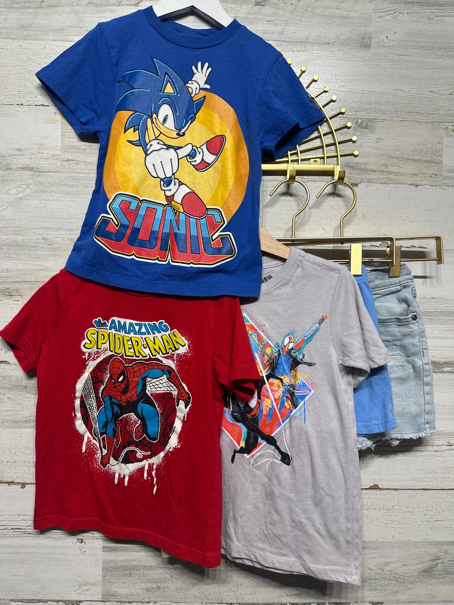 Spiderman Sonic Clothing Lot Boys 4t / 4 VGUC