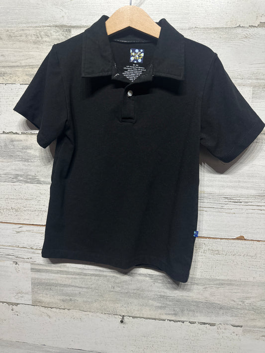 Bamboo/Organic Cotton Black Polo Shirt - Kickee Pants - Boys Size XS 5/6 - Very Good Used Condition*