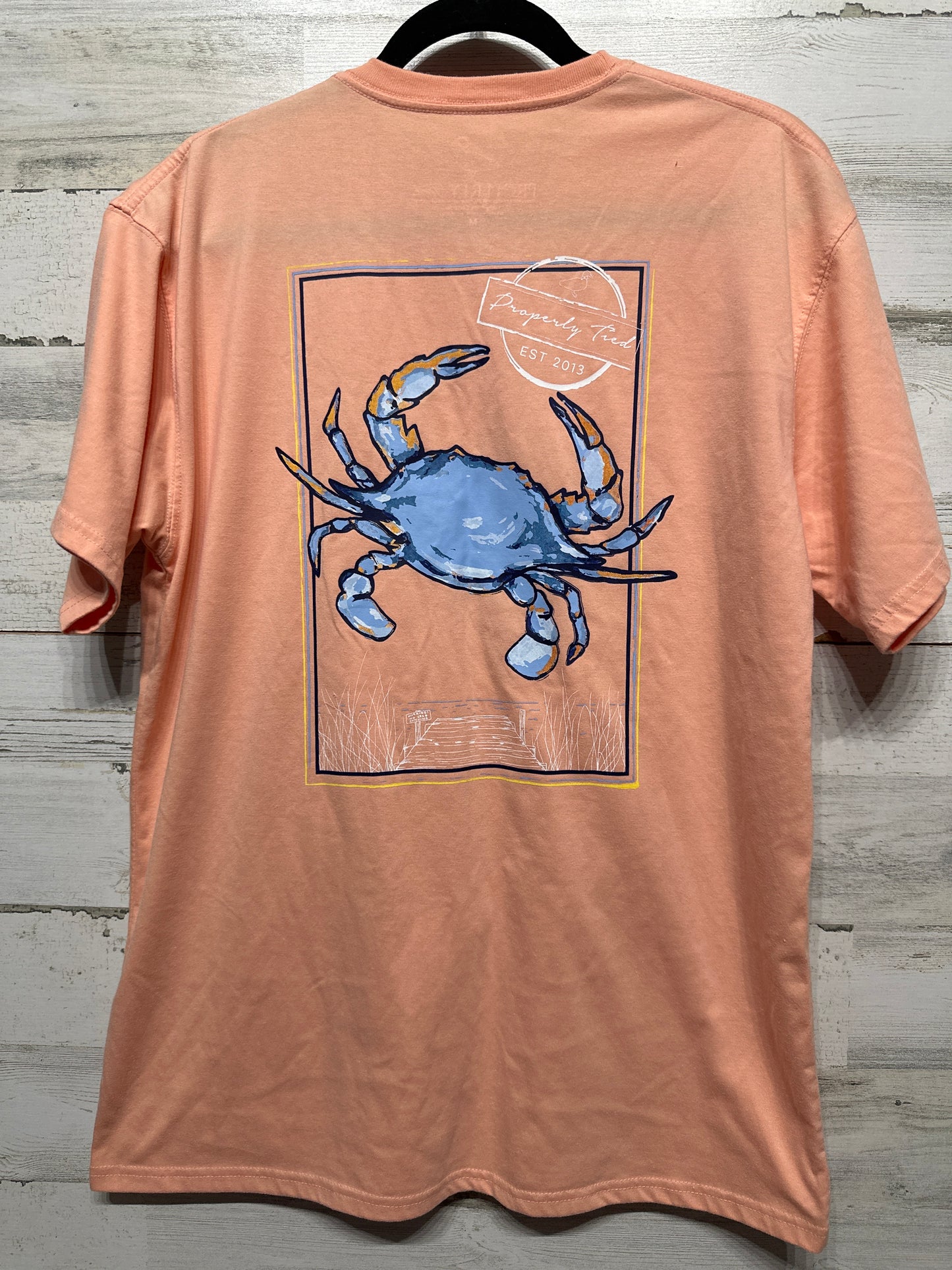Men's Size Medium Properly Tied Pima Cotton Crab T-Shirt - Play Condition*