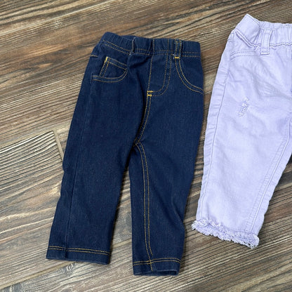 Girls Size 6-9m pants lot (3 pieces) - Good Used Condition