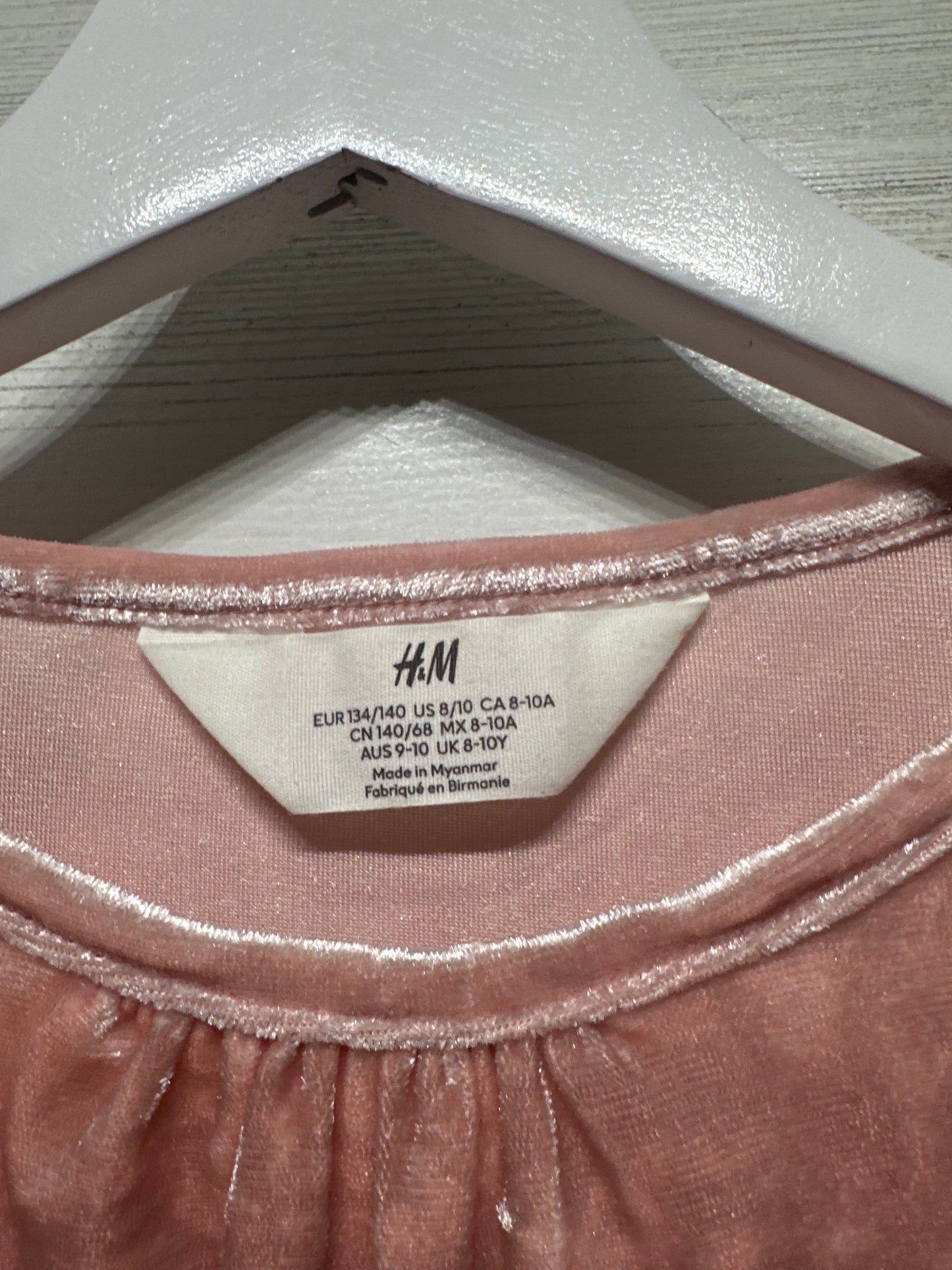 Crushed Velvet H&M Long Sleeve Shirt - Girls Size 8-10 - Very Good Used Condition