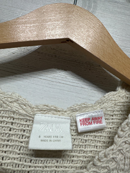 Zara Crochet Knit Top Girls 5 VGUC