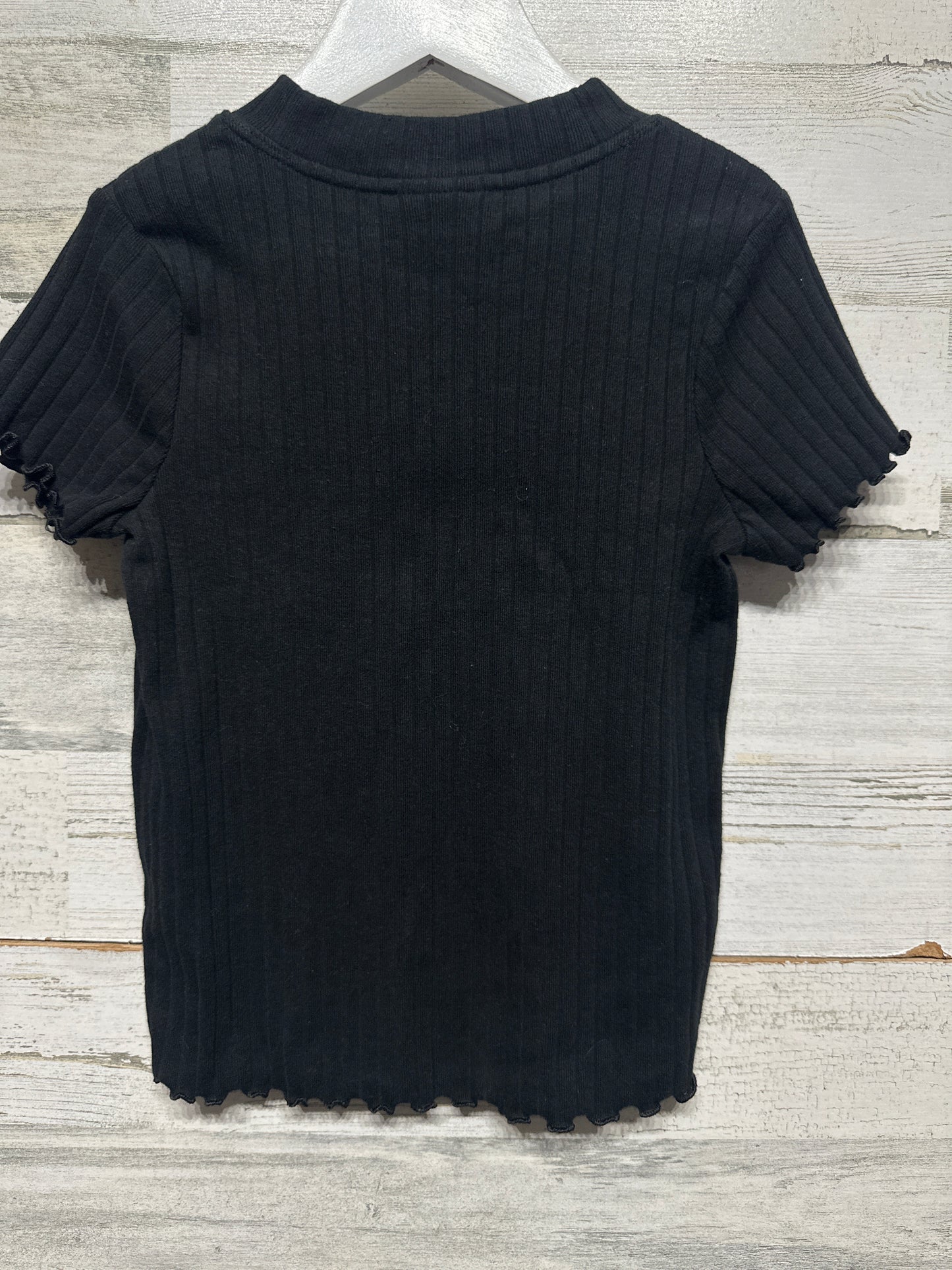 Girls Size 6/6x Small Cat and Jack Black Ribbed Shirt - Very Good Used Condition