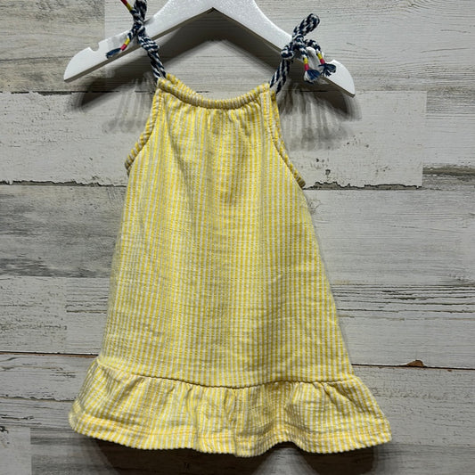 Girls Size 12m Vince Camuto Yellow Striped Dress - Good Used Condition