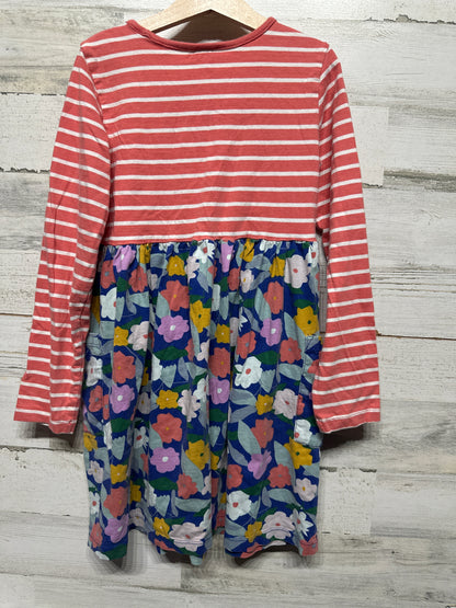 Hanna Andersson Stripe/Floral Dress - Girls Size 8 (130cm) - Good Used Condition