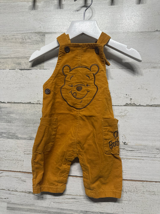 Boys Size 0-3m Disney Winnie the Pooh Cord Overalls - Very Good Used Condition