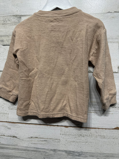 Boys Preowned Size 2t Easy Peasy Organic Cotton Long Sleeve Henley Shirt - Good Used Condition