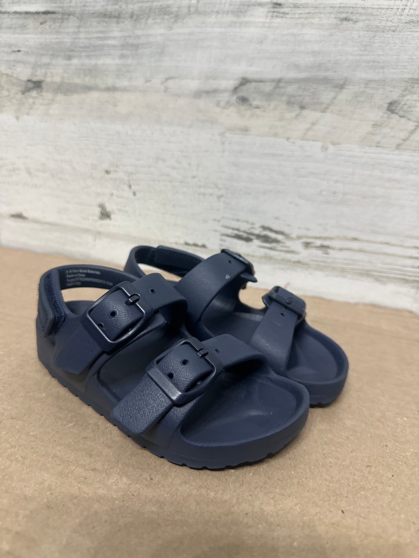 Size 9 (Toddler) Cat and Jack Navy Blue Sandals - Very Good Used Condition