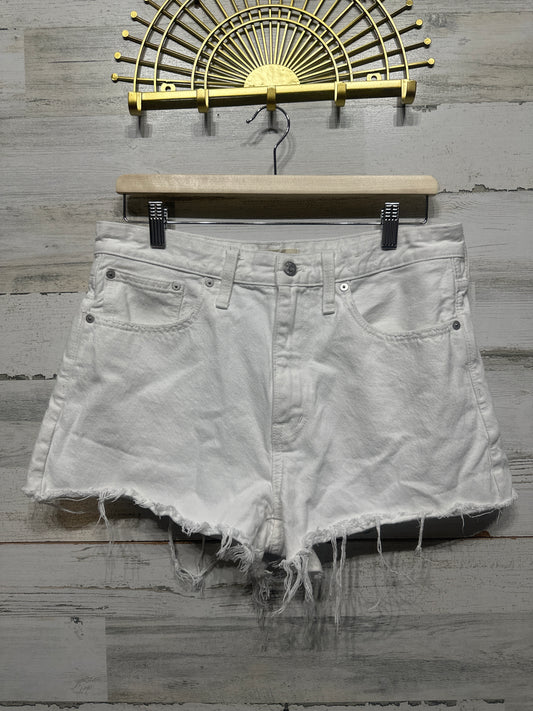 Women’s Size 29 Madewell White Relaxed Denim Shorts - Very Good Used Condition