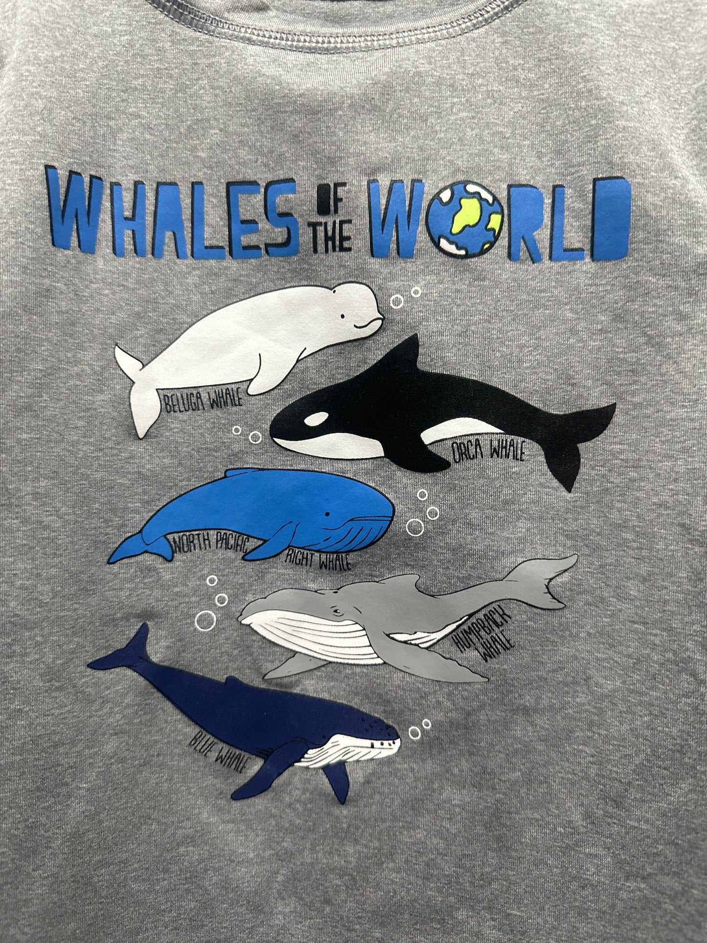 Boys Size 4t Cat and Jack Whales Rash Guard - Good Used Condition