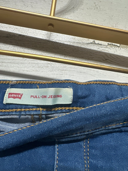 Girls Size 10 Regular Levi’s Pull On Jeggings With Adjustable Waist - Lot (2 Pieces) - Good Used Condition*