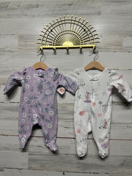 Footed Sleepers Carter’s Girls 3m GUC