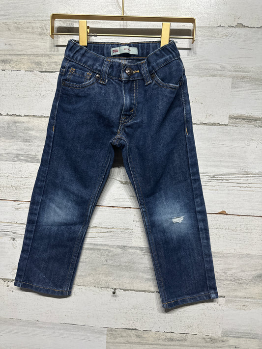 Boys Size 4 Regular Levi’s 511 Slim Distressed Adjustable Waist Jeans - Good Used Condition