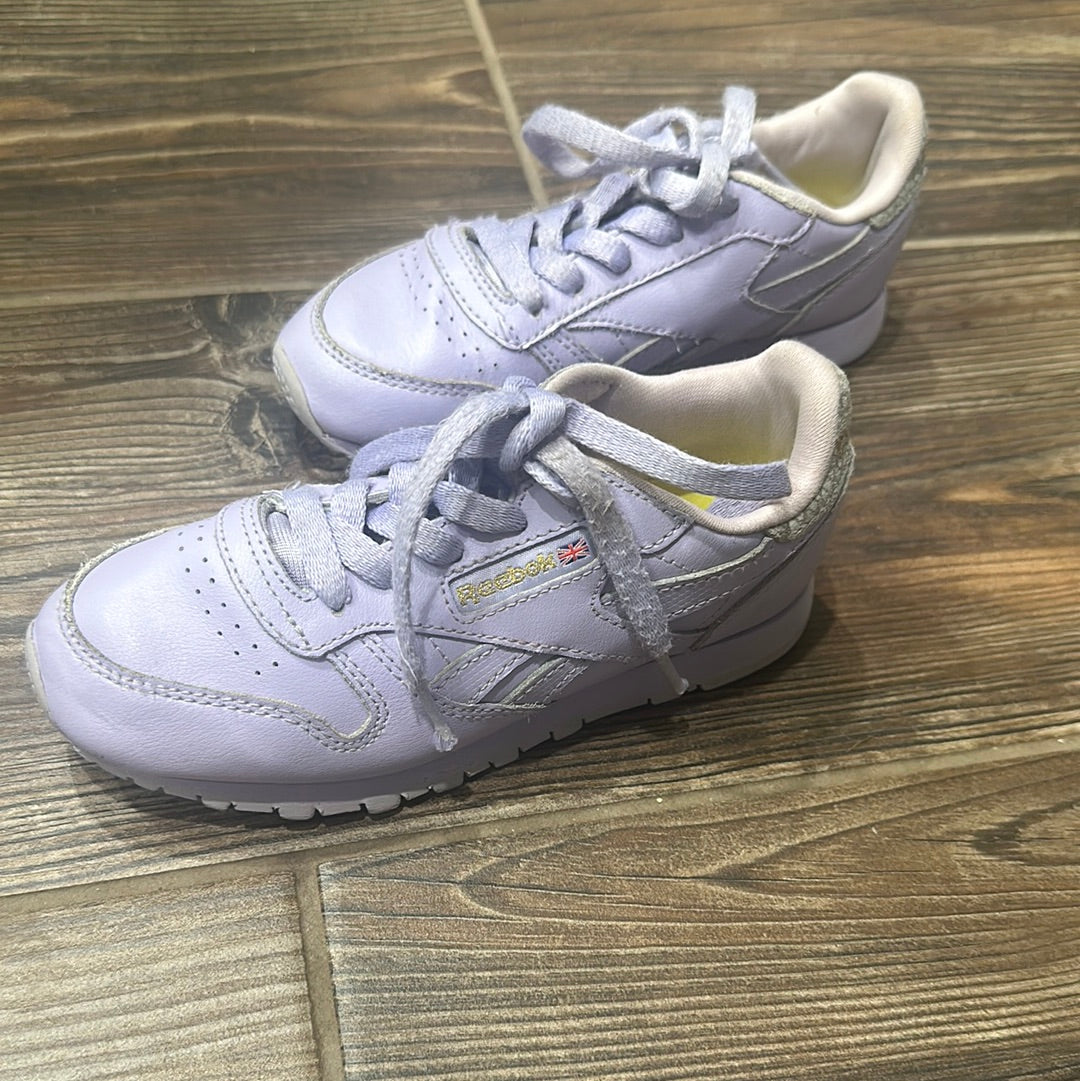 Girls Size 12 Little Kid Lavender Reebok Classic Shoes - Good Used Condition