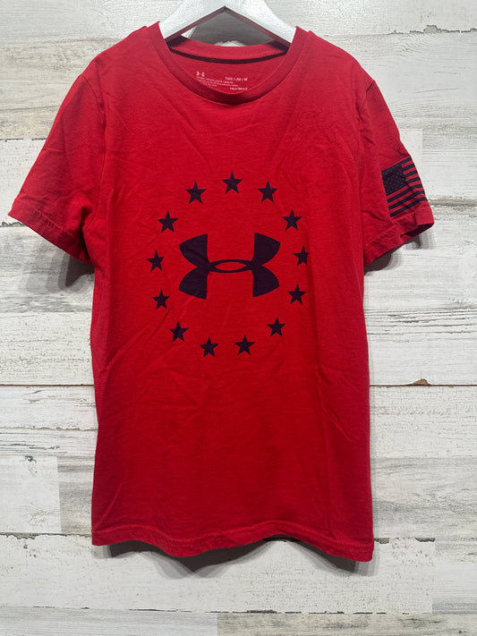 Boys Preowned Size Youth Medium Loose Under Armour Heatgear Red  Shirt - Good Used Condition