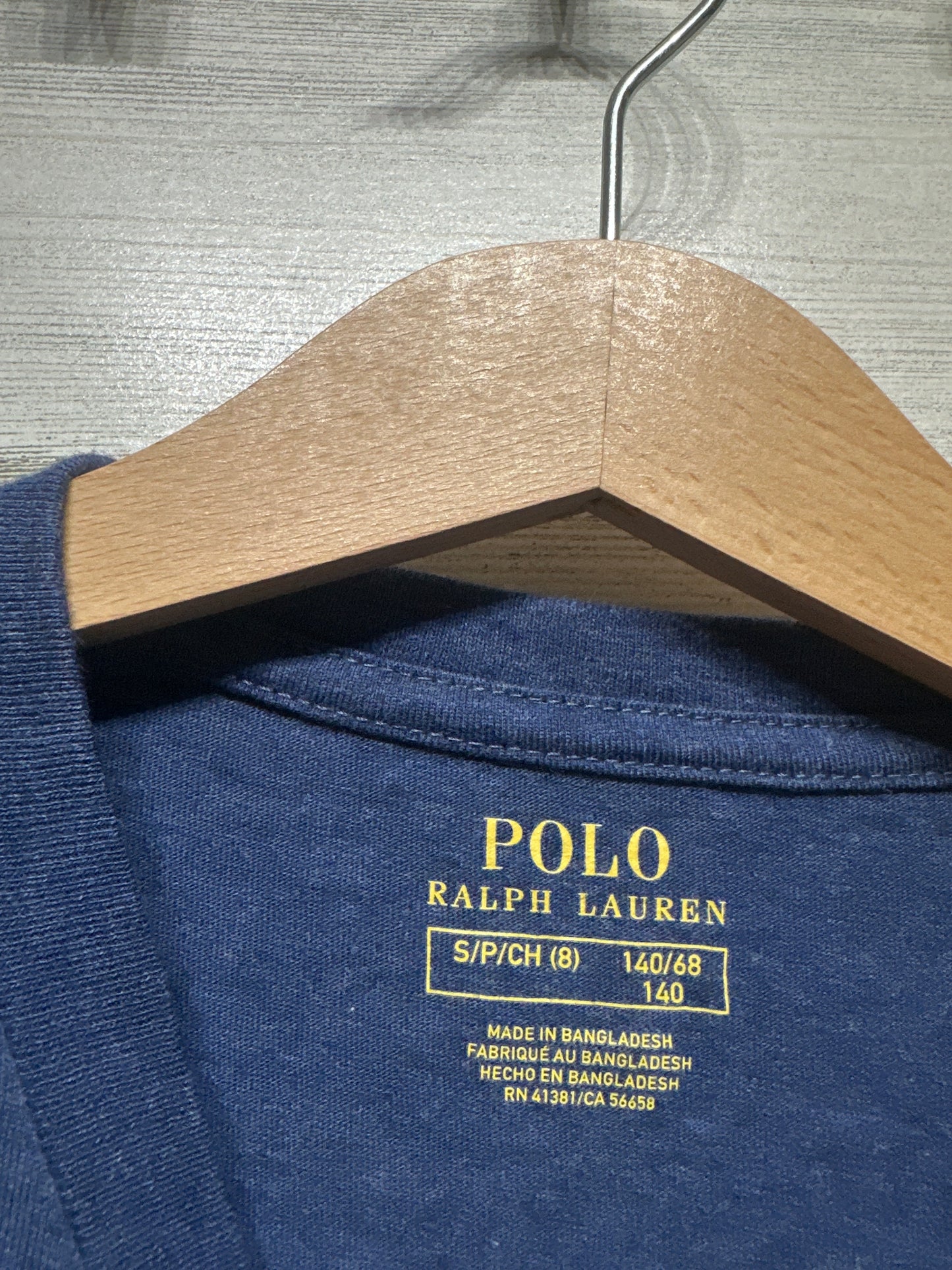 Boys Size 8 Polo Ralph Lauren Navy Long Sleeve Shirt - Very Good Used Condition