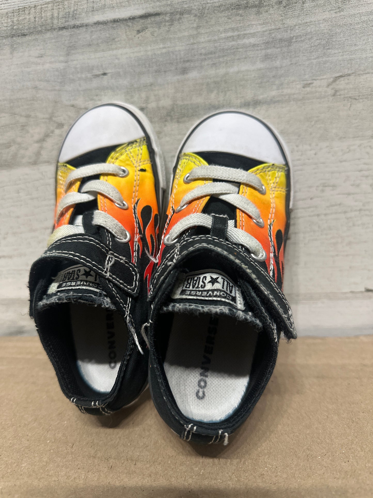 Size 10 Toddler Converse Flame Shoes - Good Used Condition*