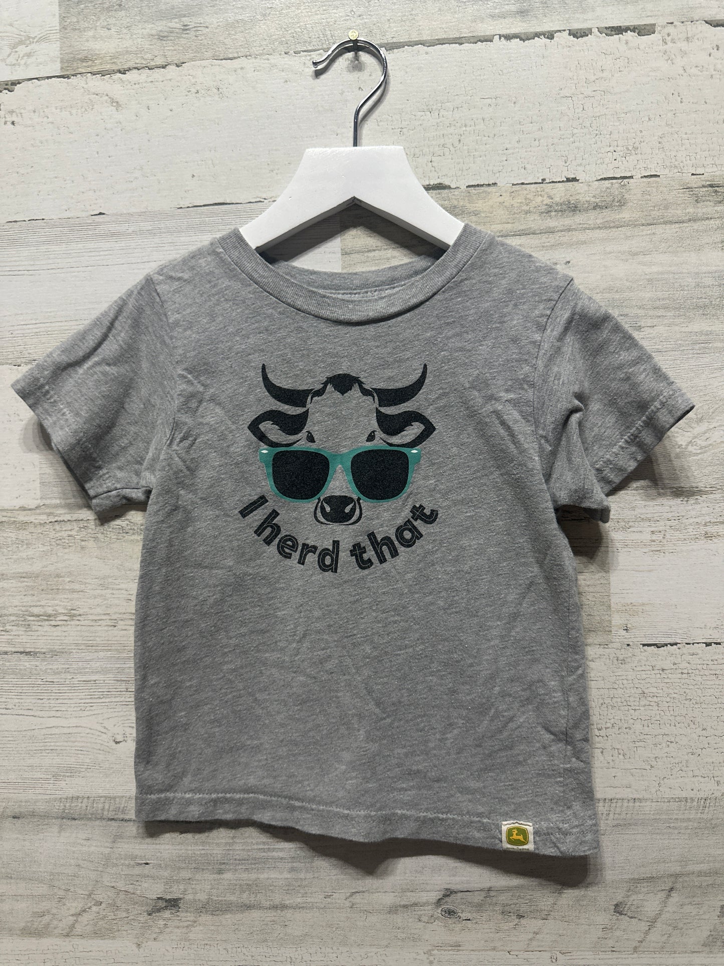 Boys Size 3t John Deere I Herd That Shirt - Good Used Condition