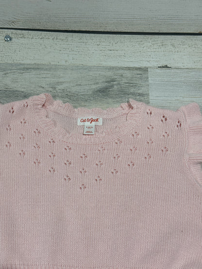 Pink Knit Dress - Cat & Jack - Girls Size Small 6-7 -Very Good Used Condition