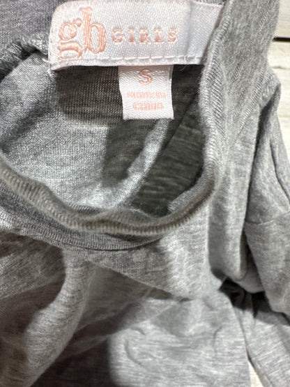 GB Girls Grey Soft Bodysuit - Girls Size Small (Fits Like 7/8) - Very Good Used Condition
