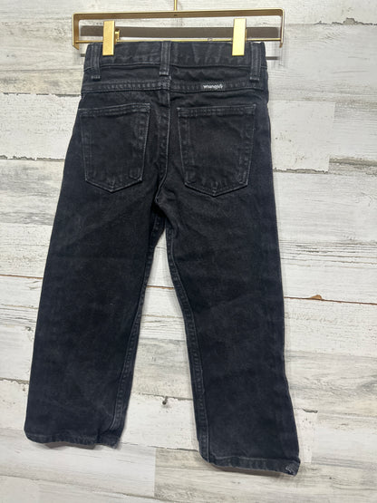 Boys Size 5 Slim Wrangler Black Adjustable Waist Jeans - Good Used Condition