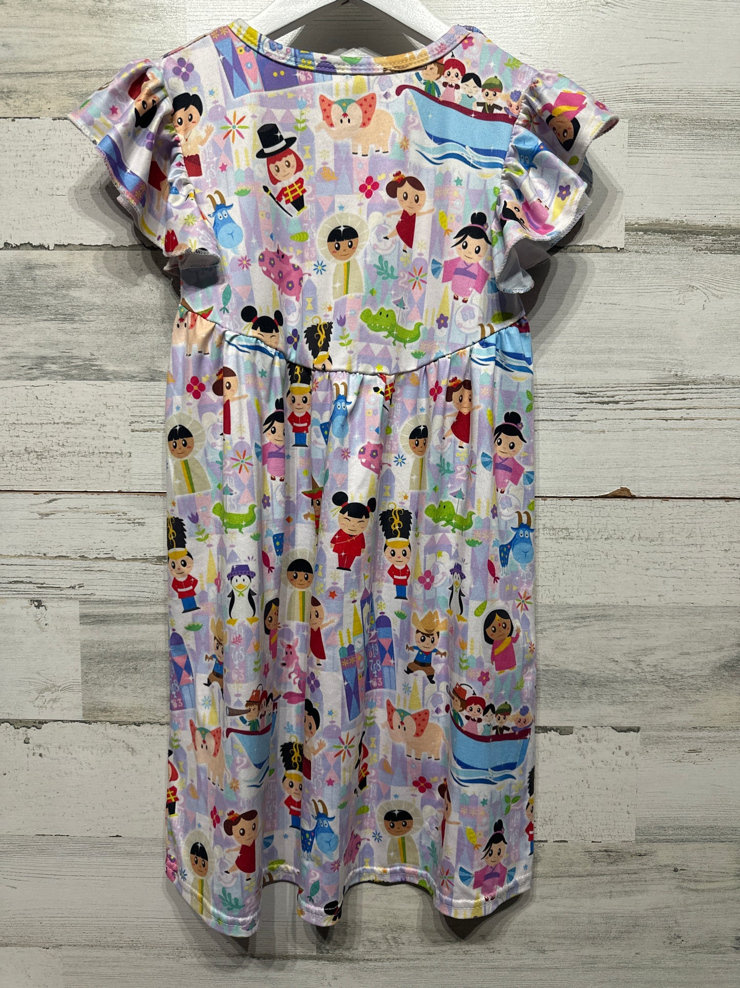 Girls Size 6-7 Small World Dress  - Good Used Condition