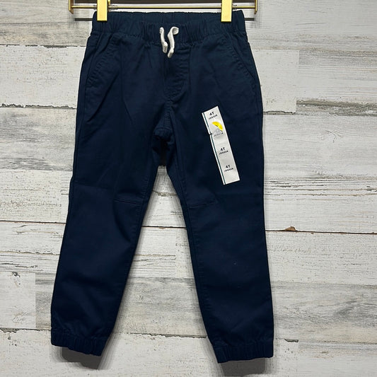 Boys Size 3t Cat and Jack Navy Jogger Pull On Pants With Functional Drawstrings - New With Tags